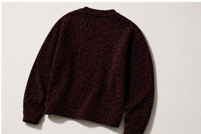 VANTA burgundy leopard thermal